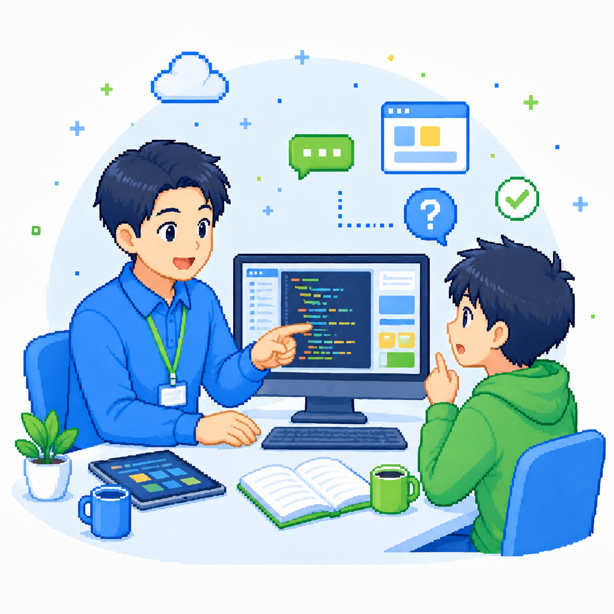 富山で対面相談を受けるイメージ